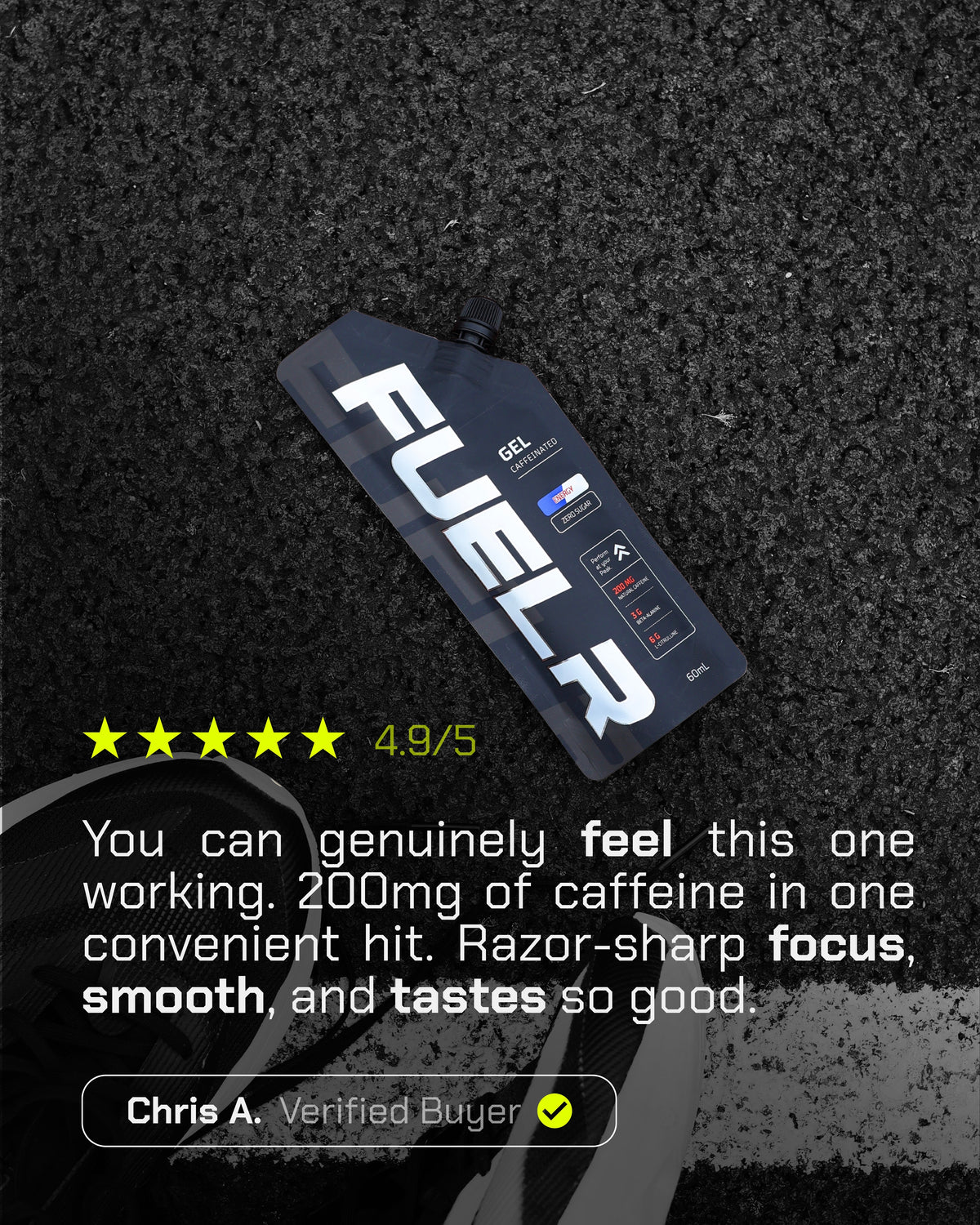 CAFFEINATED ENERGY GELS - BLUE RASPBERRY