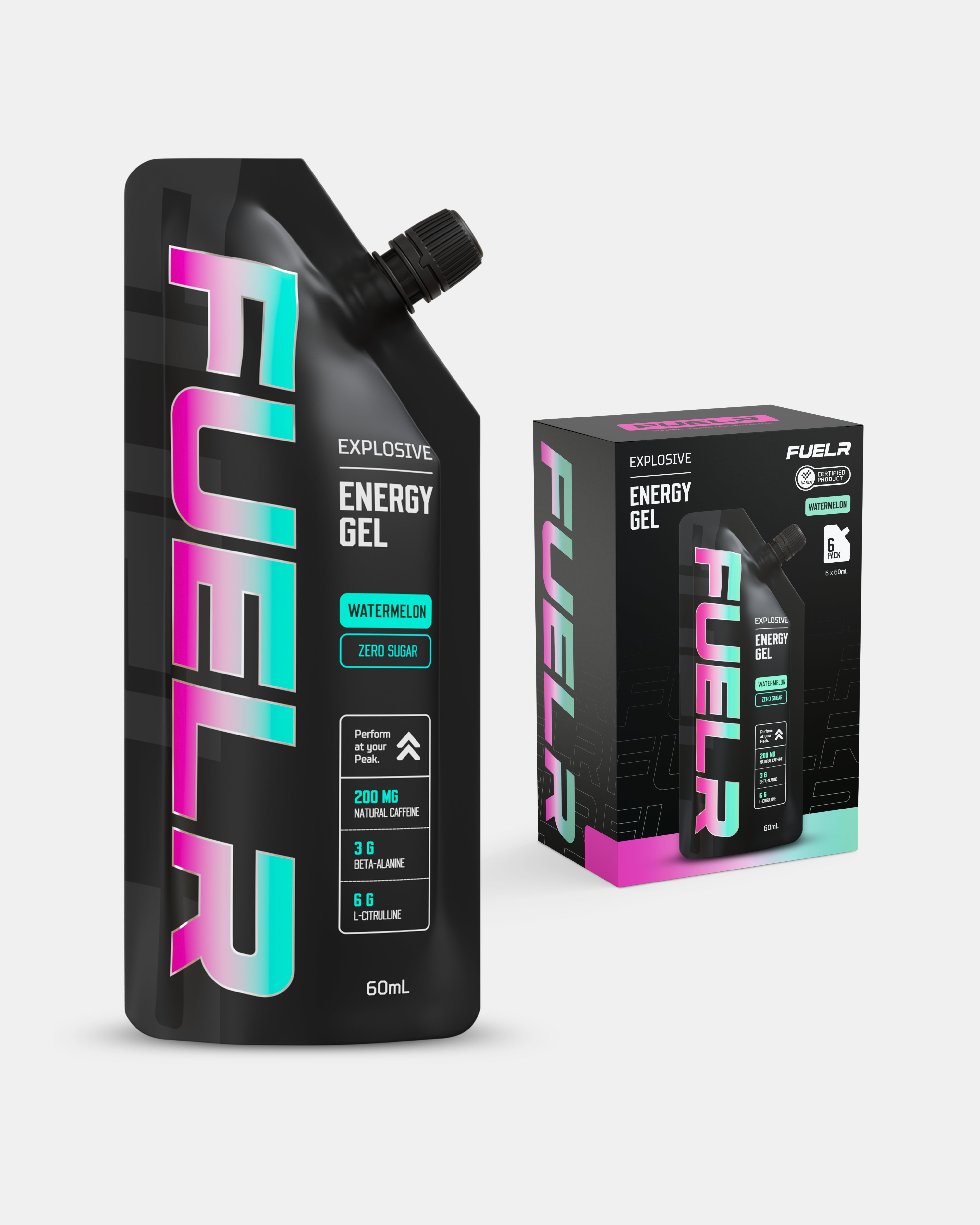 CAFFEINATED ENERGY GELS
