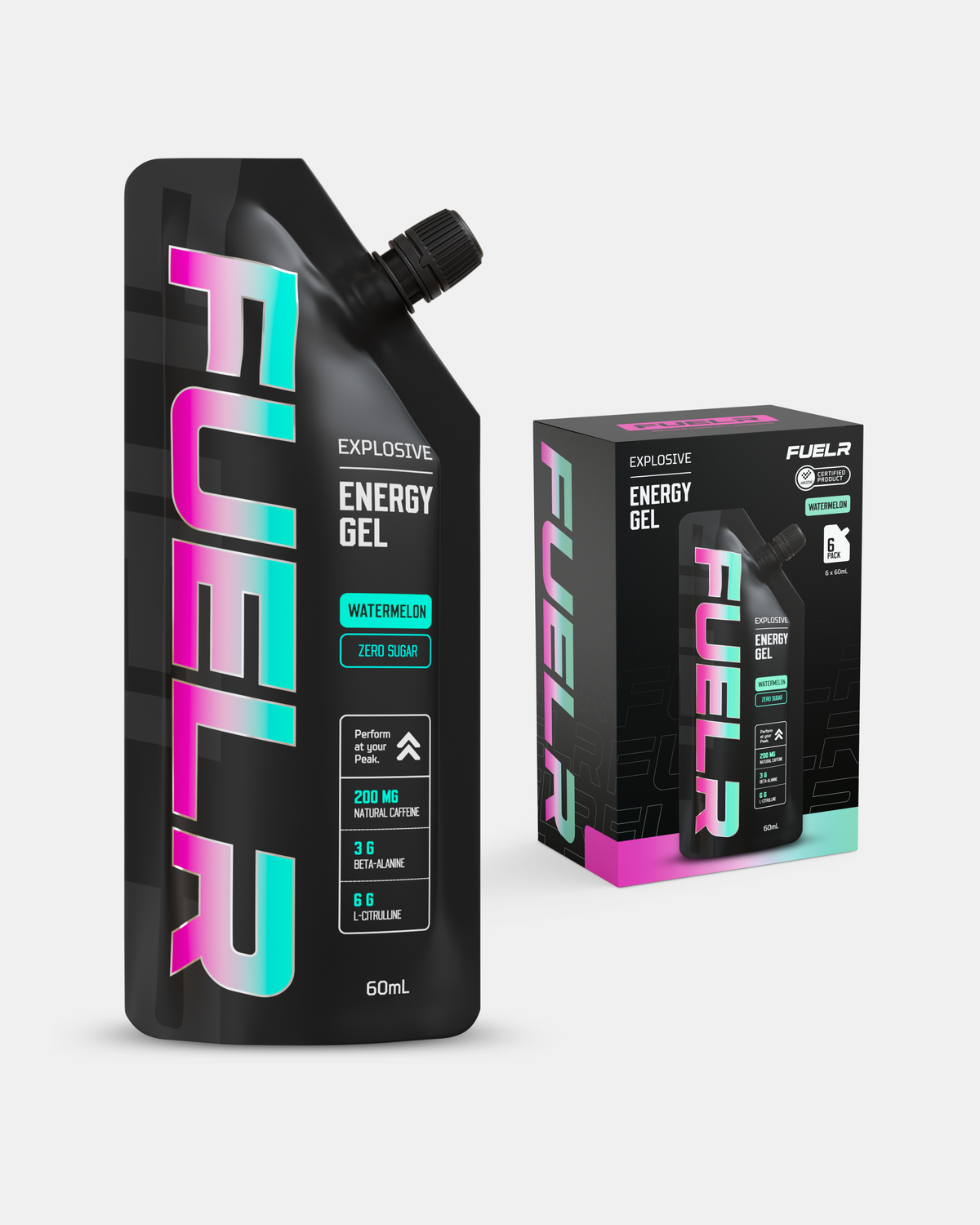 CAFFEINATED ENERGY GELS - WATERMELON
