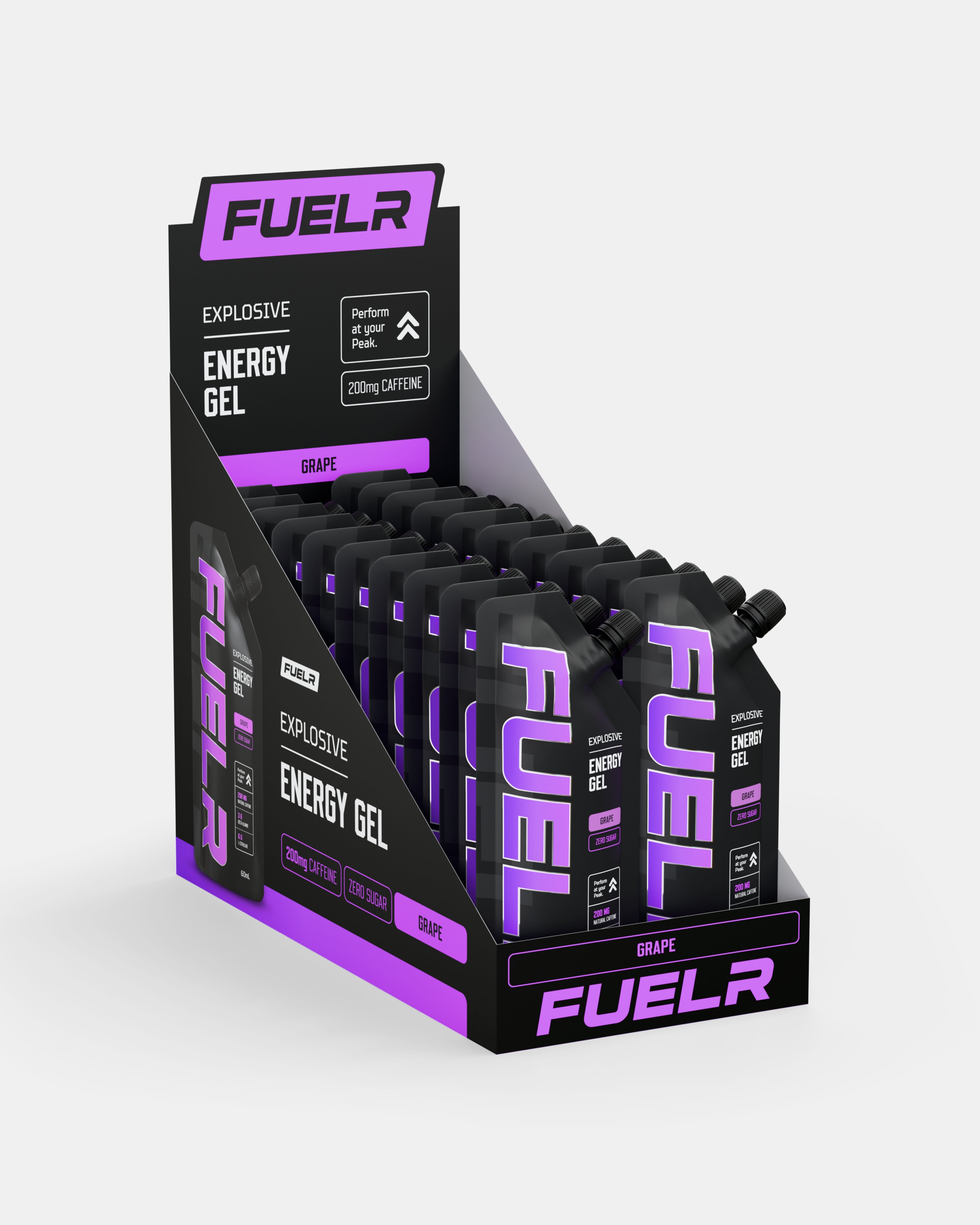 CAFFEINATED ENERGY GELS