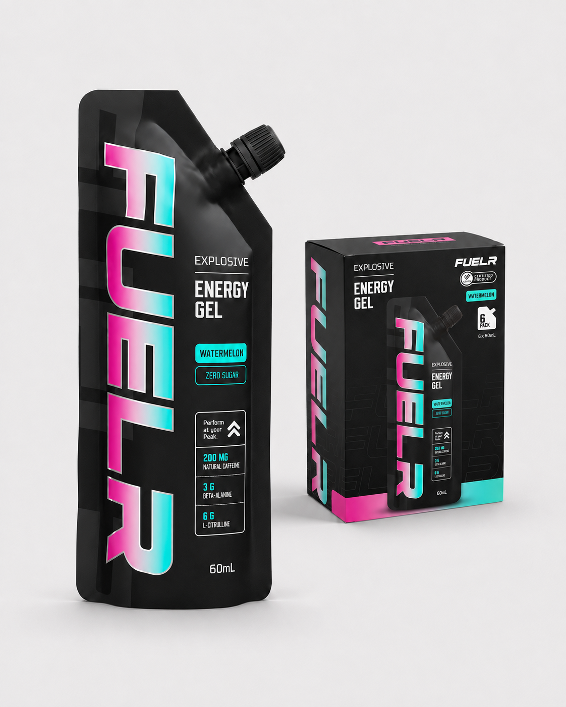 CAFFEINATED ENERGY GELS - WATERMELON