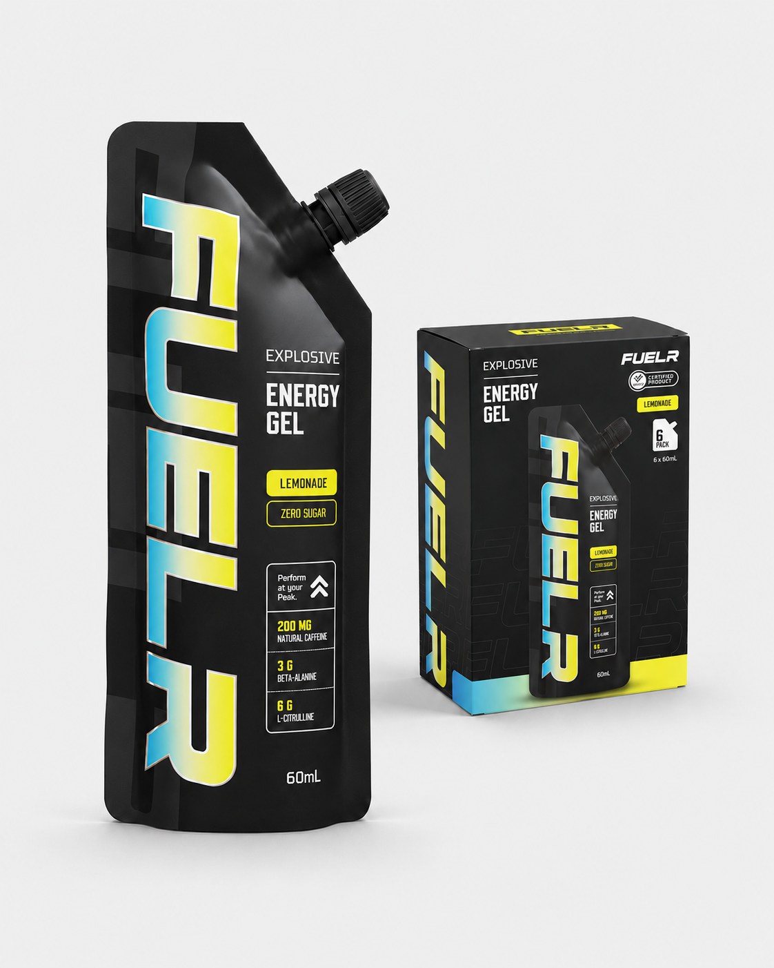 CAFFEINATED ENERGY GELS - LEMONADE