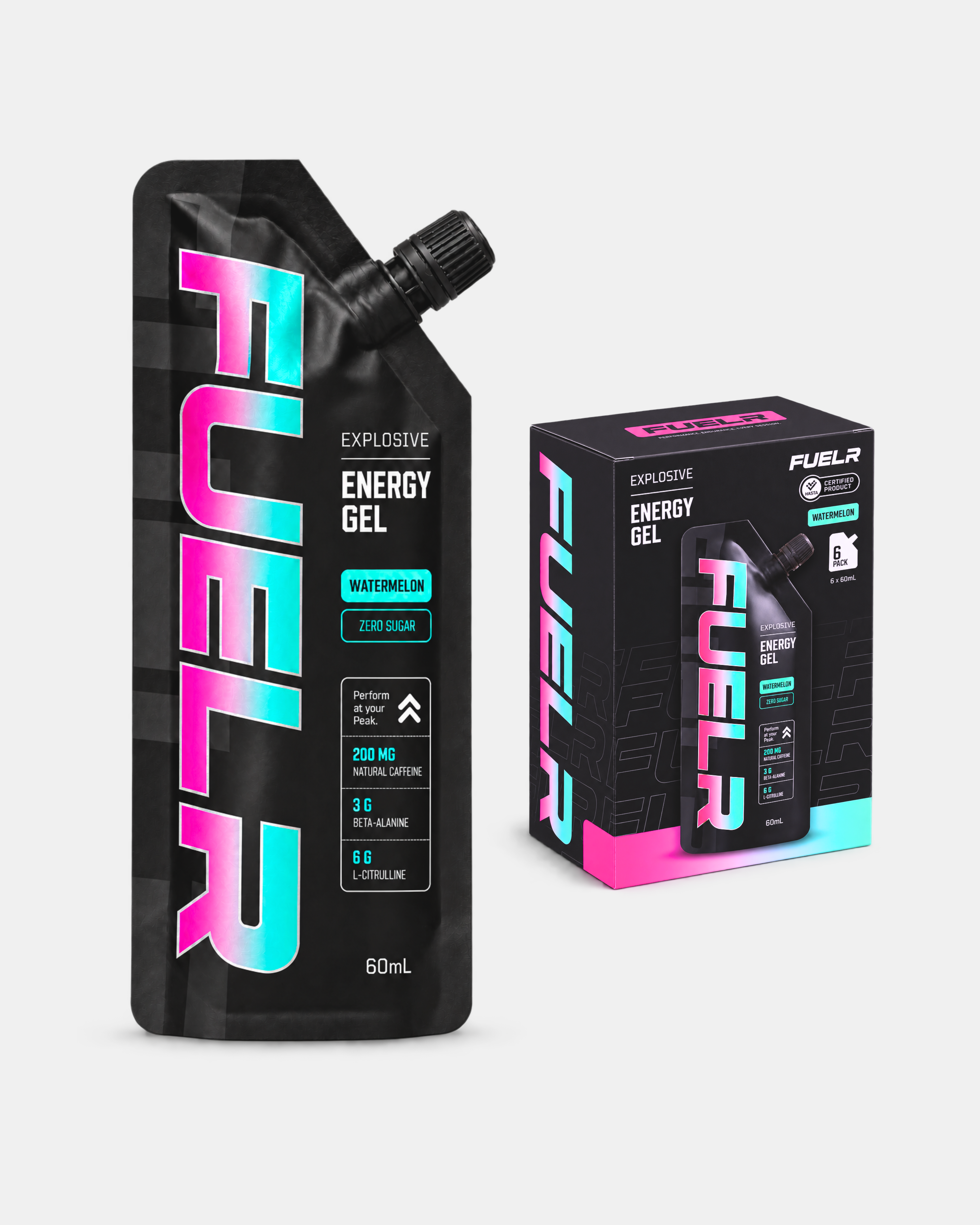 CAFFEINATED ENERGY GELS - WATERMELON