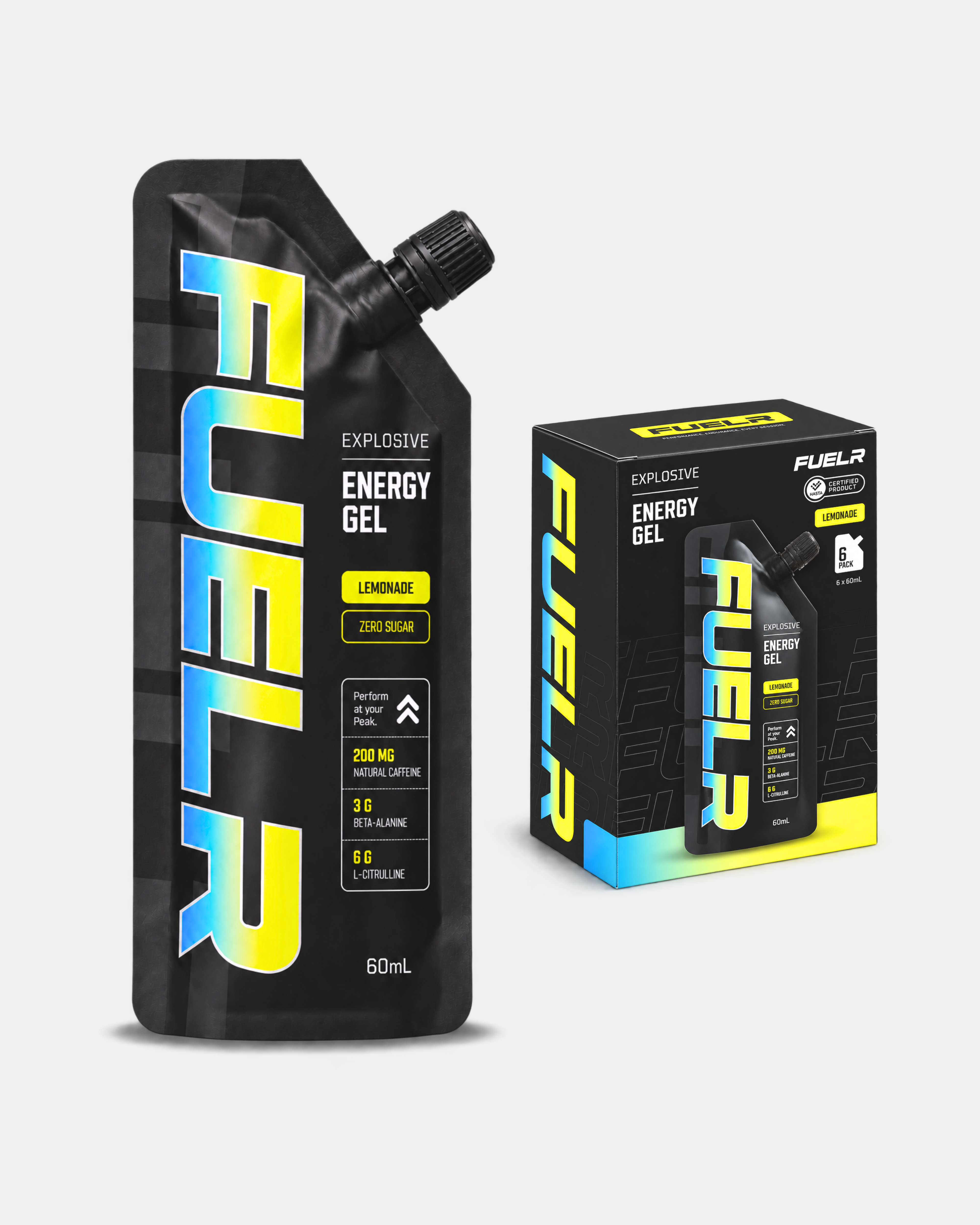 CAFFEINATED ENERGY GELS - LEMONADE