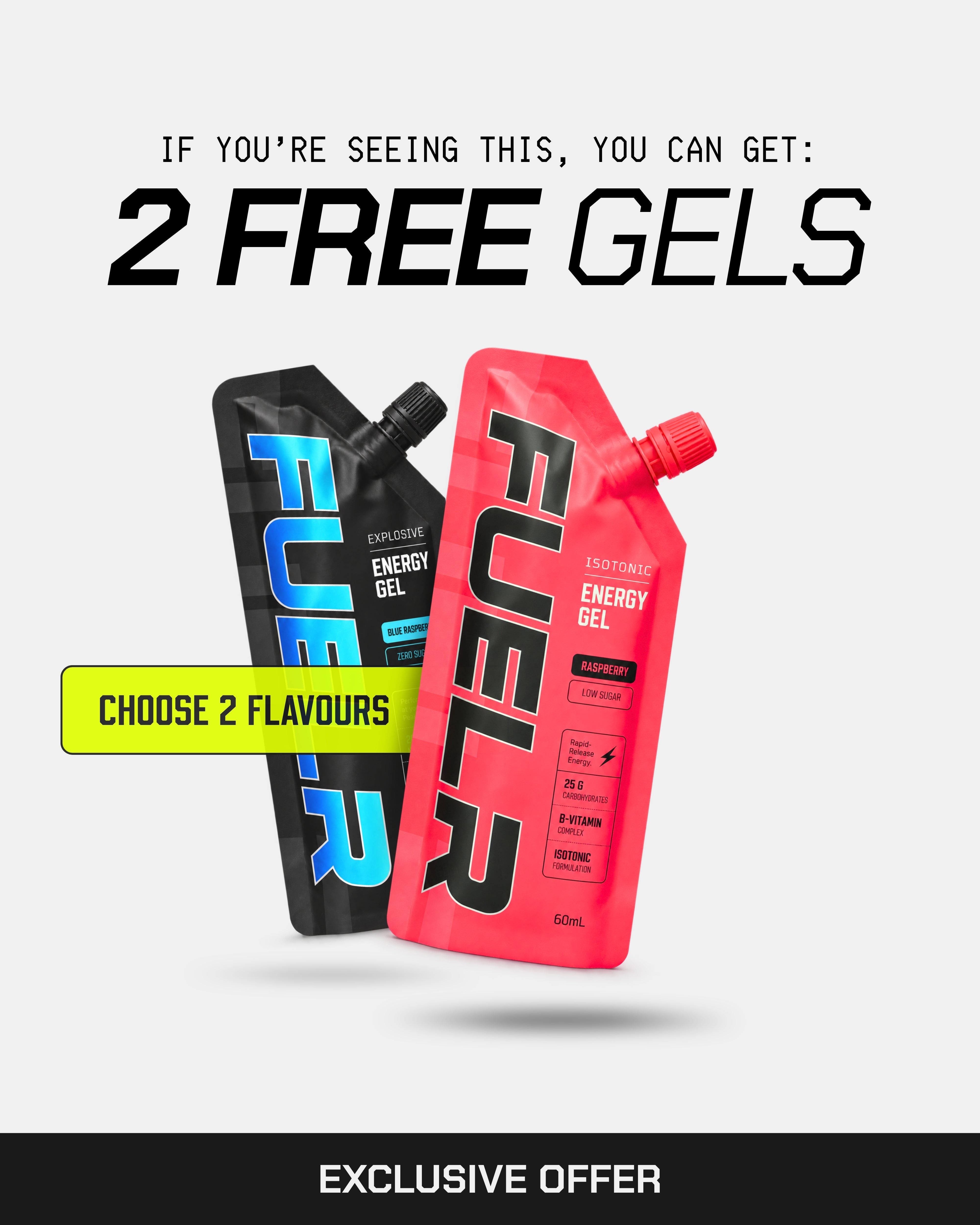 2x FREE GELS - Limited