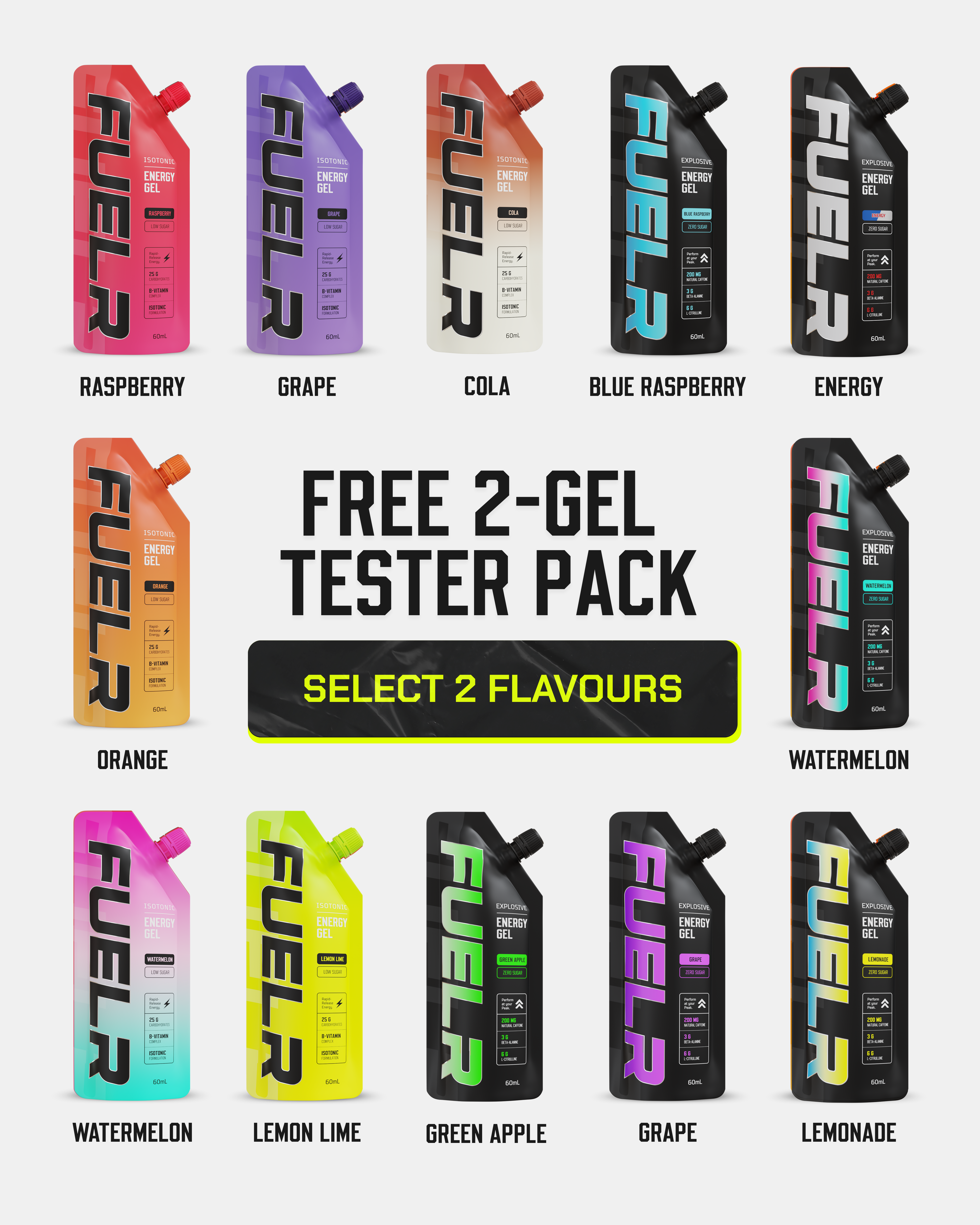 2x FREE GELS - Limited