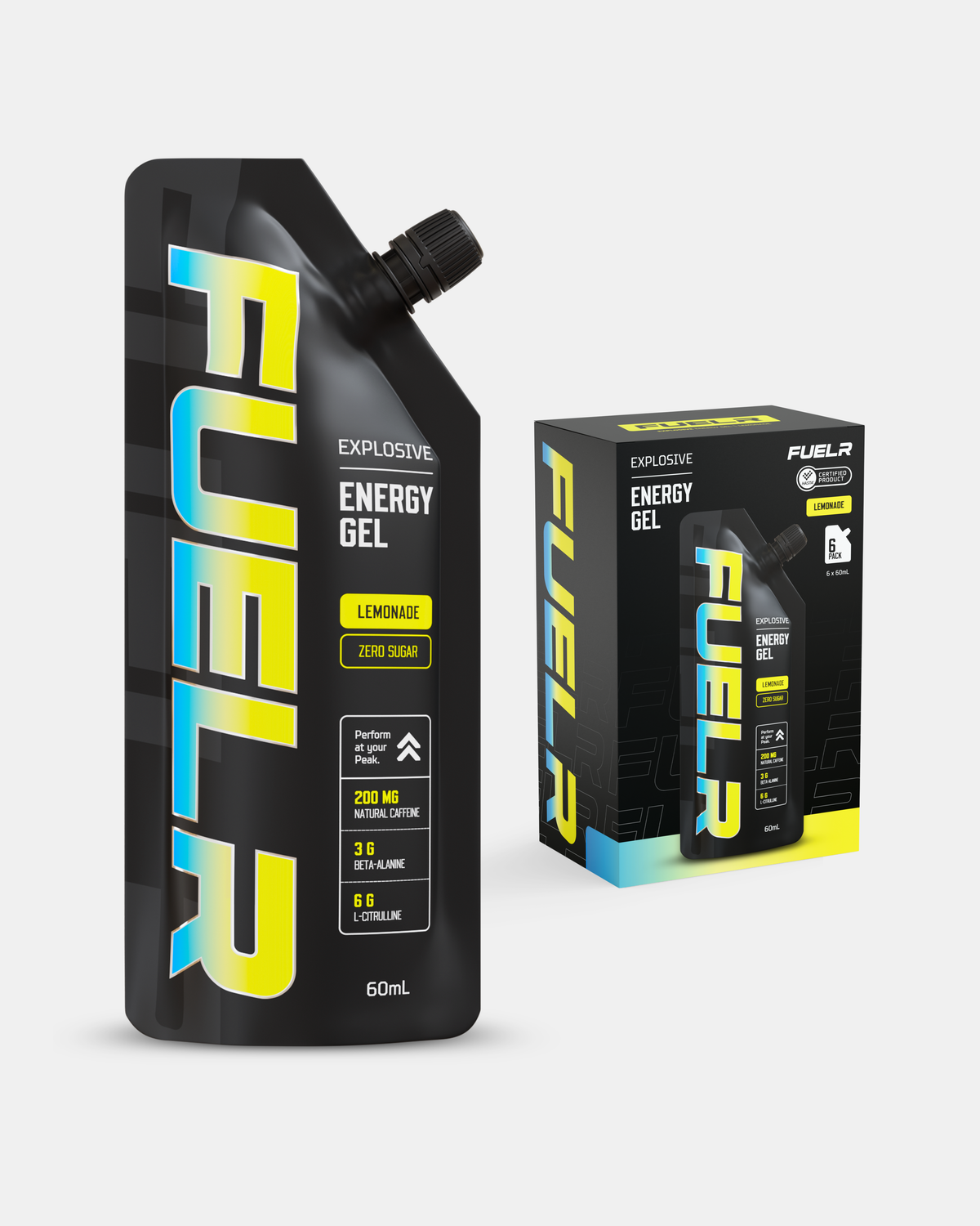CAFFEINATED ENERGY GELS - LEMONADE